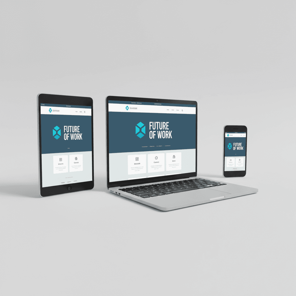 Responsive website design displayed across multiple devices